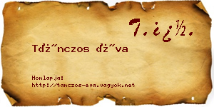 Tánczos Éva névjegykártya